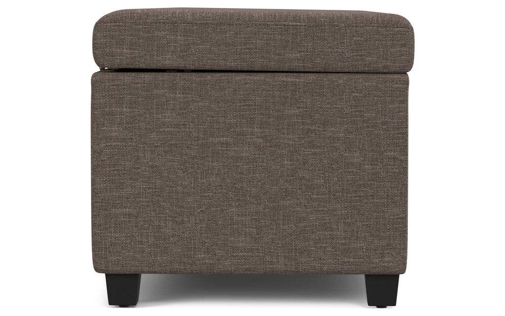 Avalon Extra Large Storage Ottoman in Linen