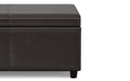 Avalon Extra Large Storage Ottoman in Vegan Leather