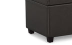 Avalon Extra Large Storage Ottoman in Vegan Leather