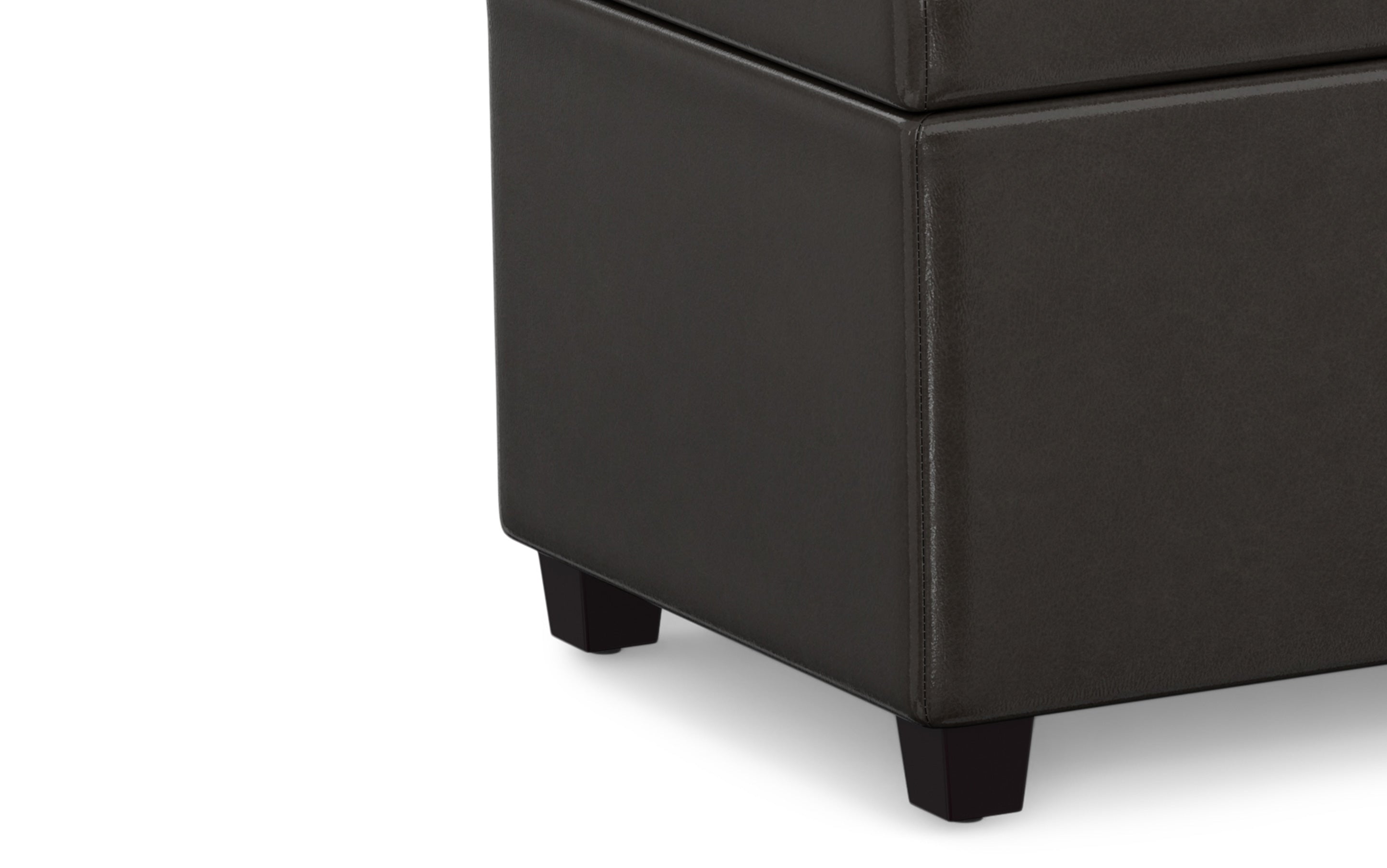 Avalon Extra Large Storage Ottoman in Vegan Leather