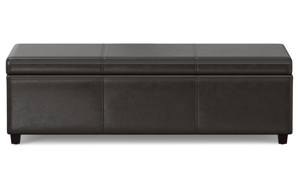 Avalon Extra Large Storage Ottoman in Vegan Leather