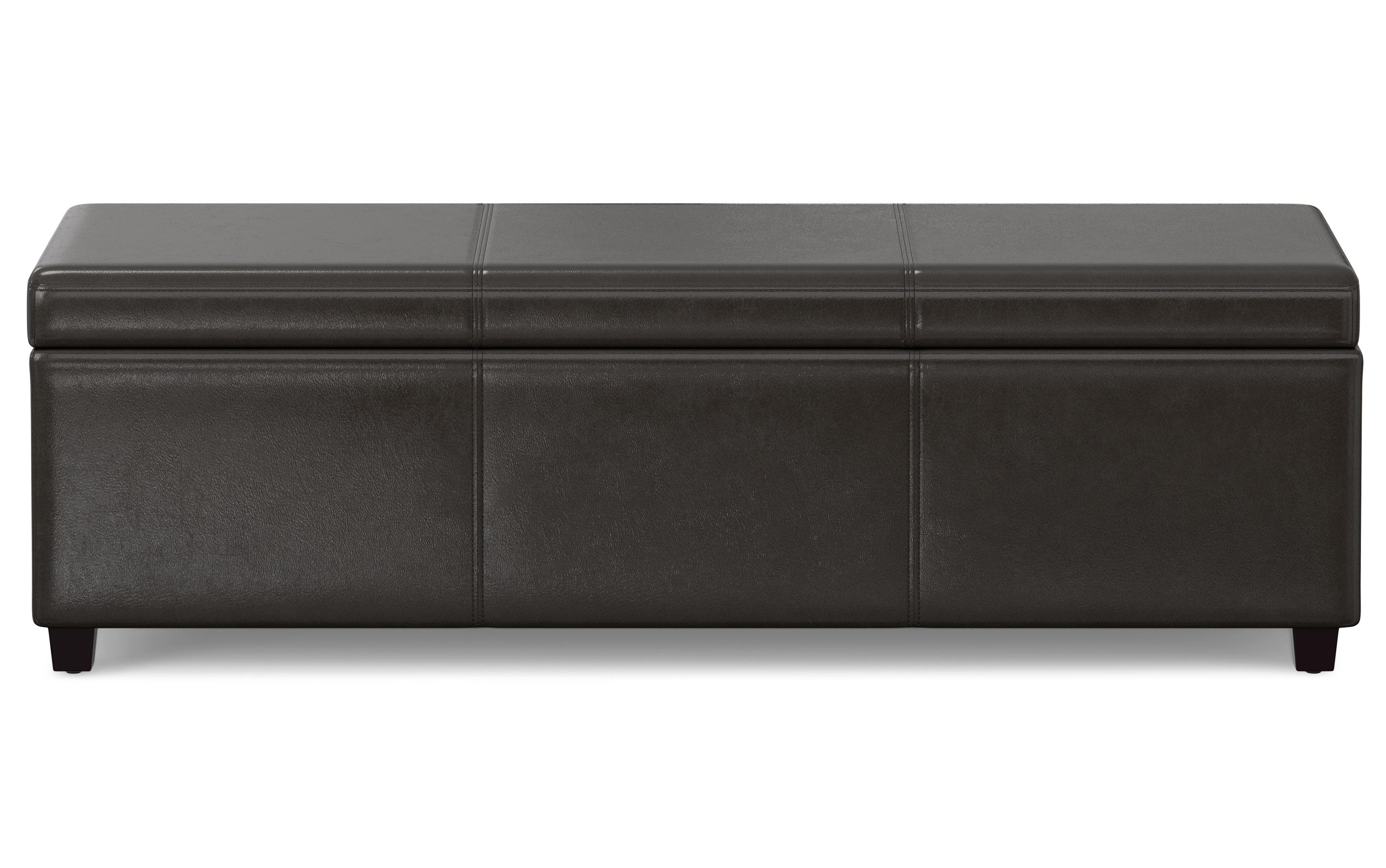 Avalon Extra Large Storage Ottoman in Vegan Leather