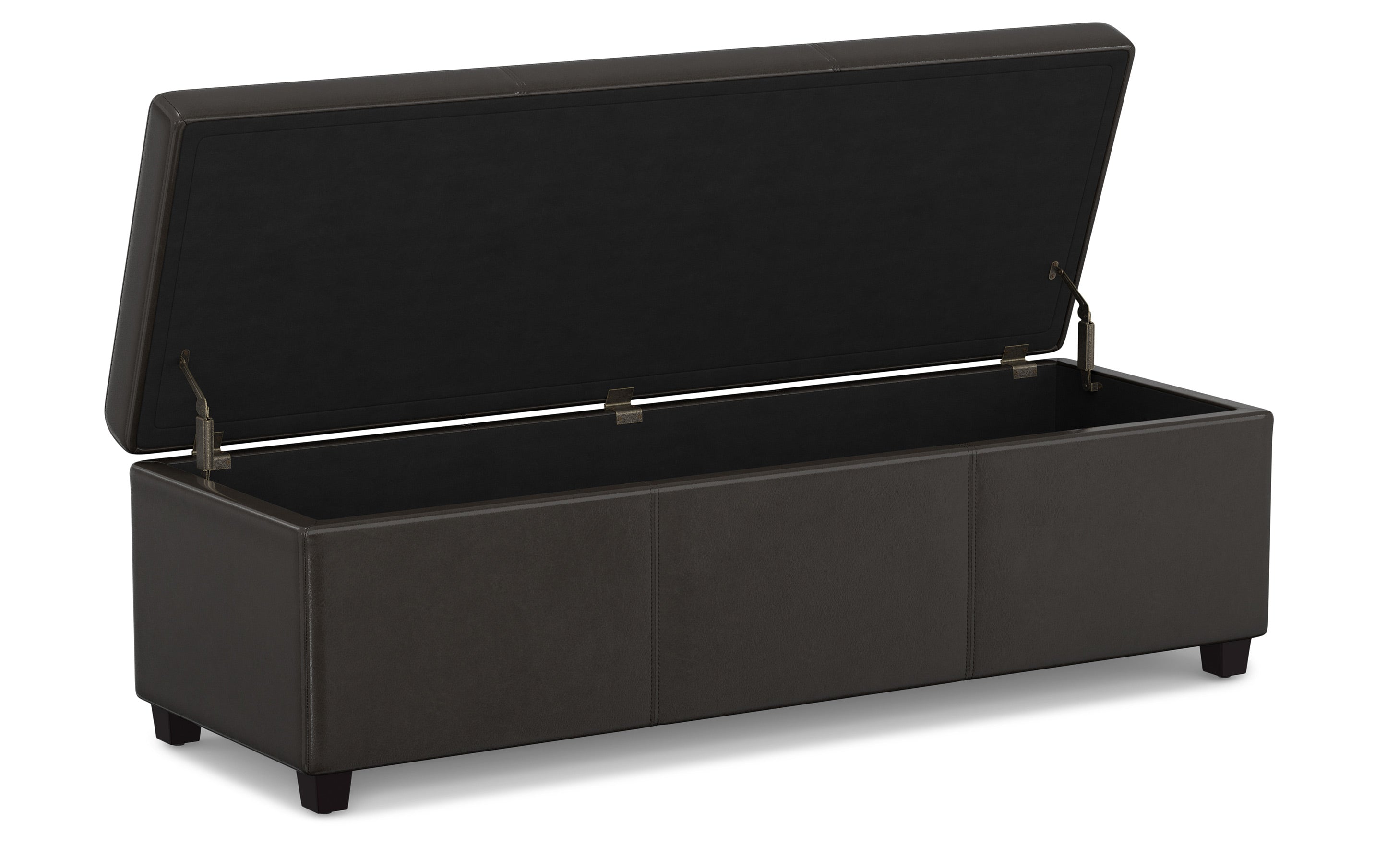 Avalon Extra Large Storage Ottoman in Vegan Leather