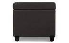 Avalon Extra Large Storage Ottoman in Vegan Leather