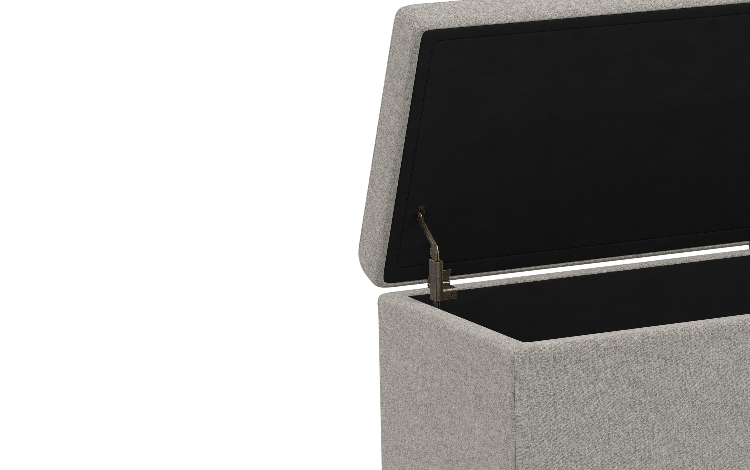 Avalon Extra Large Storage Ottoman in Linen