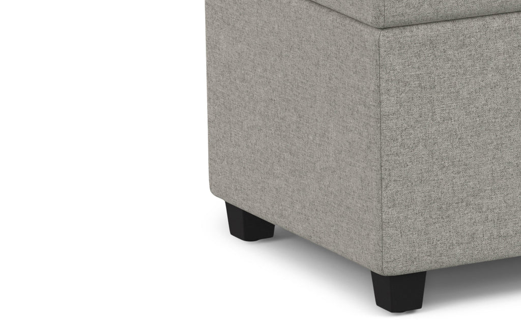 Avalon Extra Large Storage Ottoman in Linen