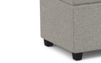 Avalon Extra Large Storage Ottoman in Linen