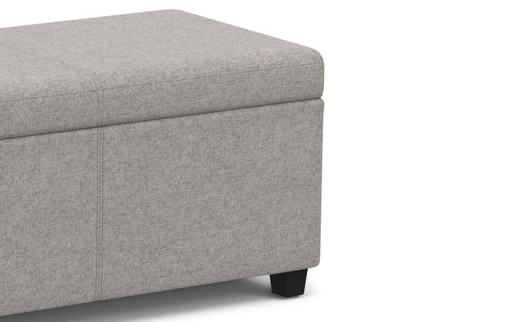 Avalon Extra Large Storage Ottoman in Linen