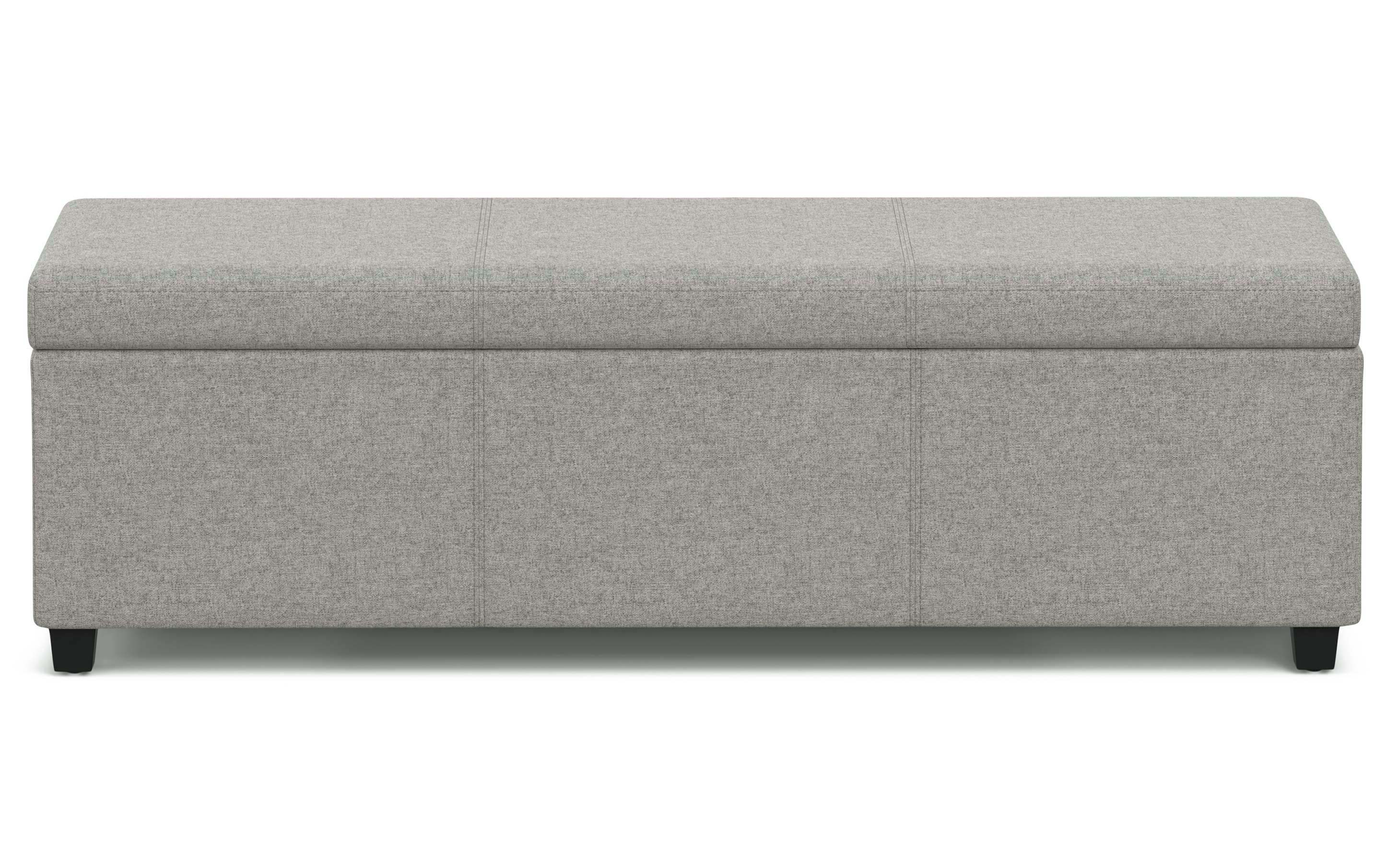 Avalon Extra Large Storage Ottoman in Linen