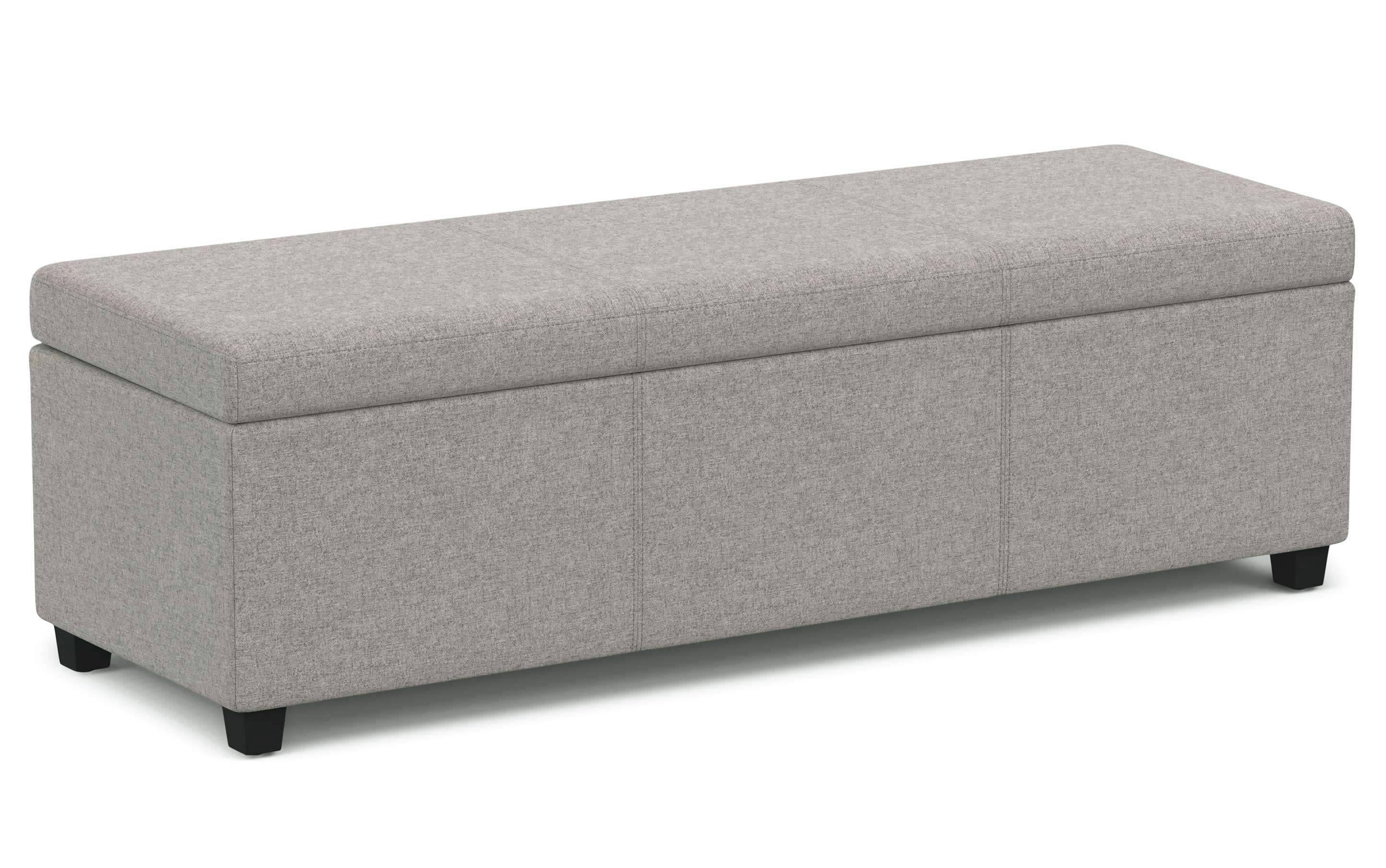 Avalon Extra Large Storage Ottoman in Linen