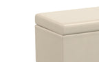 Avalon Extra Large Storage Ottoman in Vegan Leather