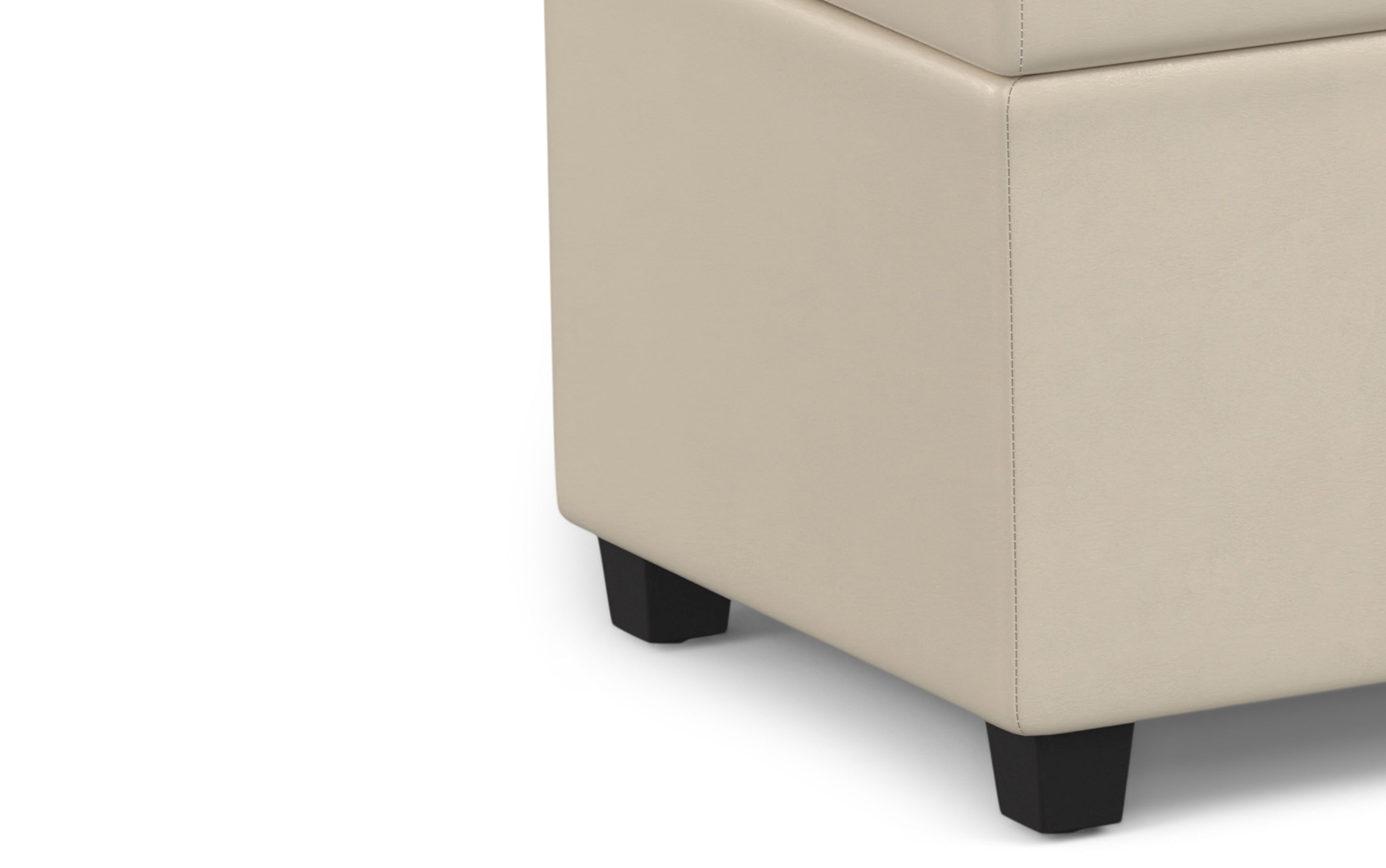 Avalon Extra Large Storage Ottoman in Vegan Leather
