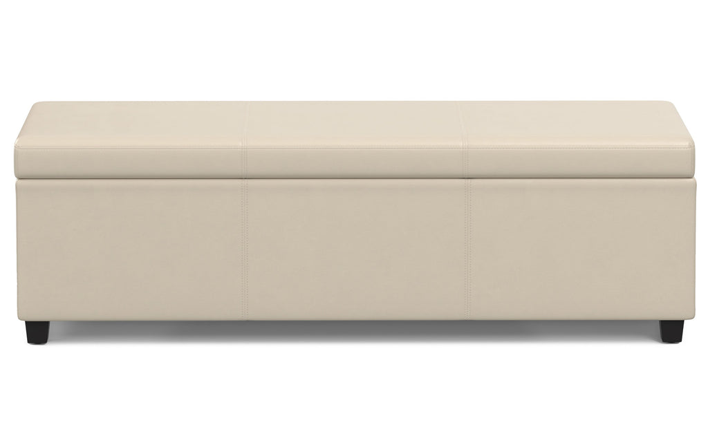 Avalon Extra Large Storage Ottoman in Vegan Leather