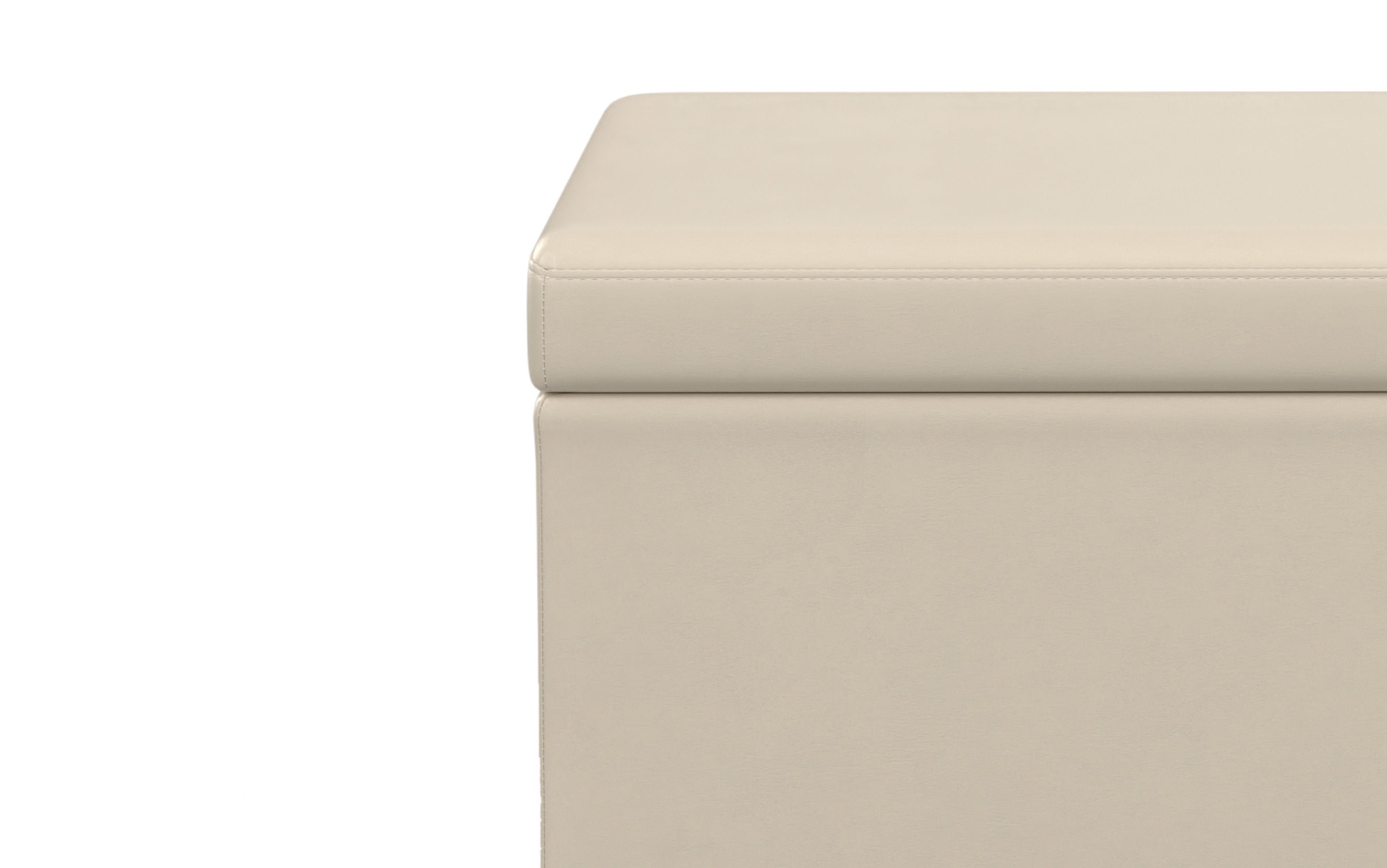 Avalon Extra Large Storage Ottoman in Vegan Leather