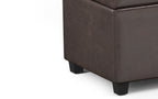 Avalon Extra Large Storage Ottoman in Distressed Vegan Leather