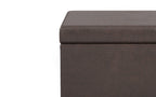 Avalon Extra Large Storage Ottoman in Distressed Vegan Leather