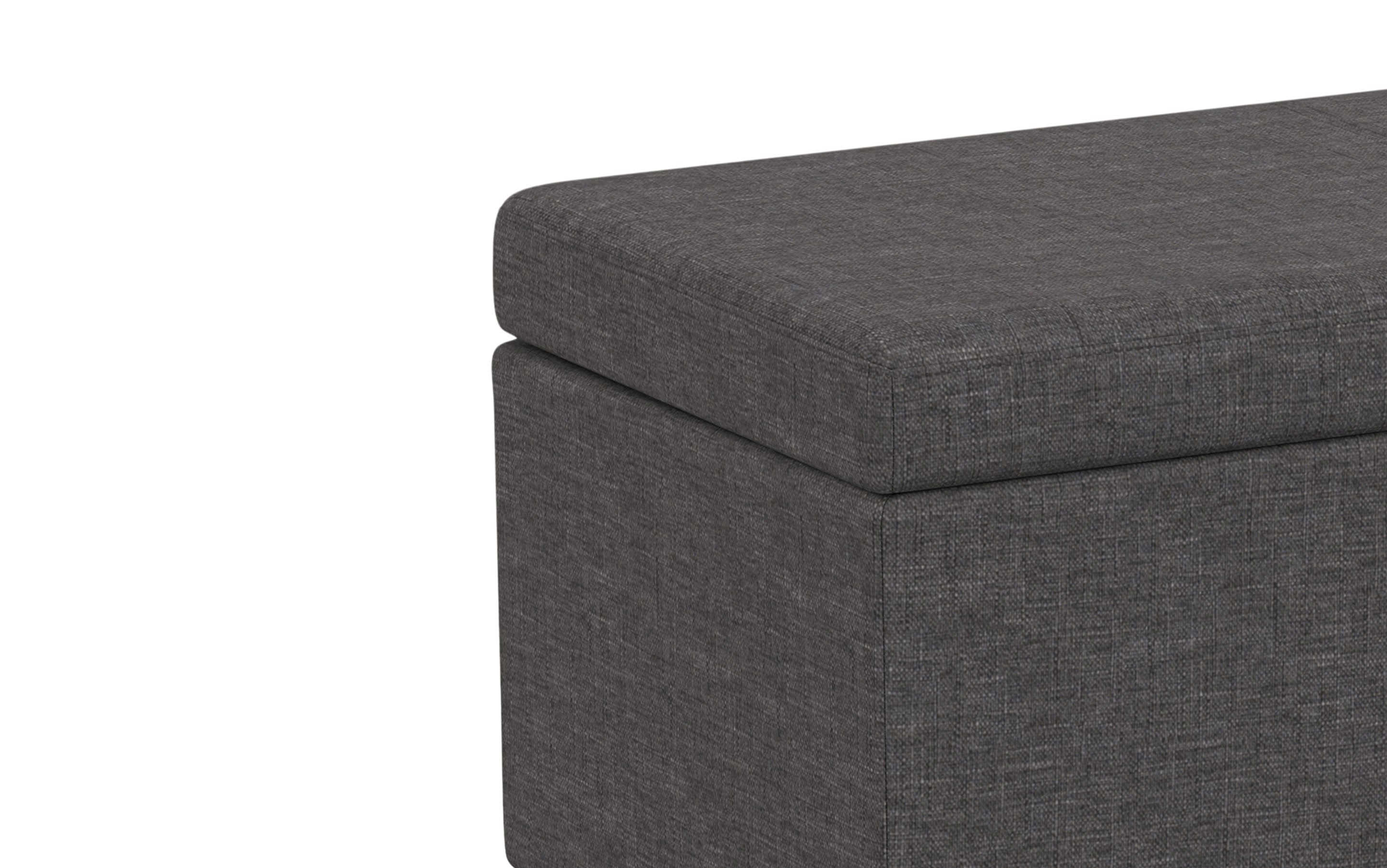 Avalon Extra Large Storage Ottoman in Linen