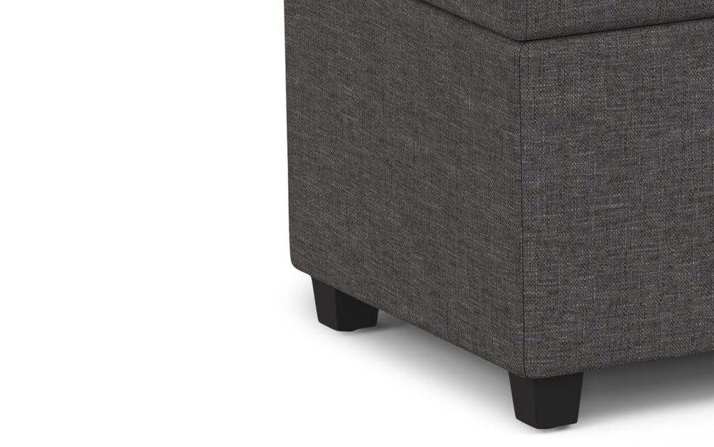 Avalon Extra Large Storage Ottoman in Linen
