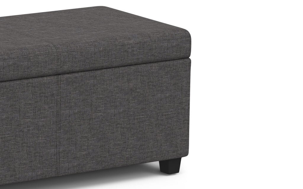 Avalon Extra Large Storage Ottoman in Linen