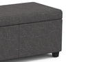 Avalon Extra Large Storage Ottoman in Linen