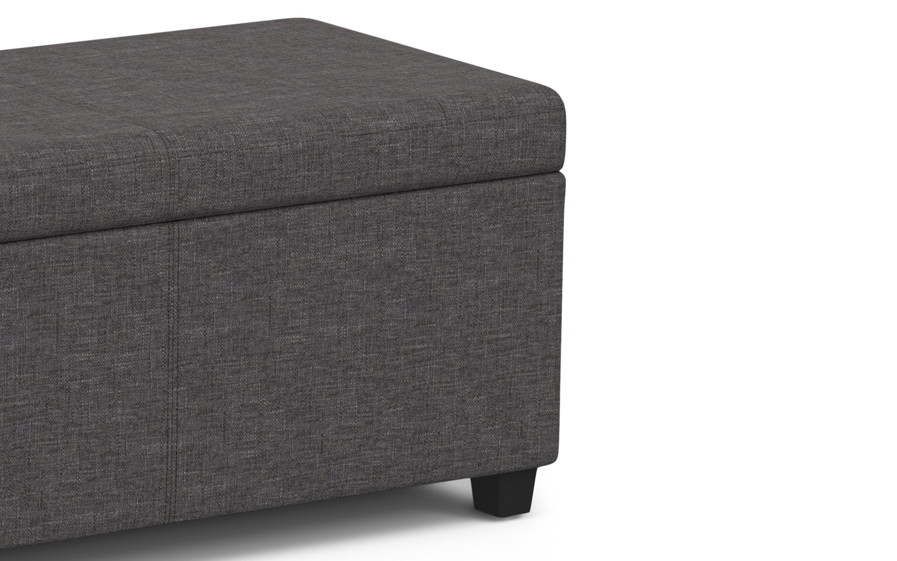 Avalon Extra Large Storage Ottoman in Linen