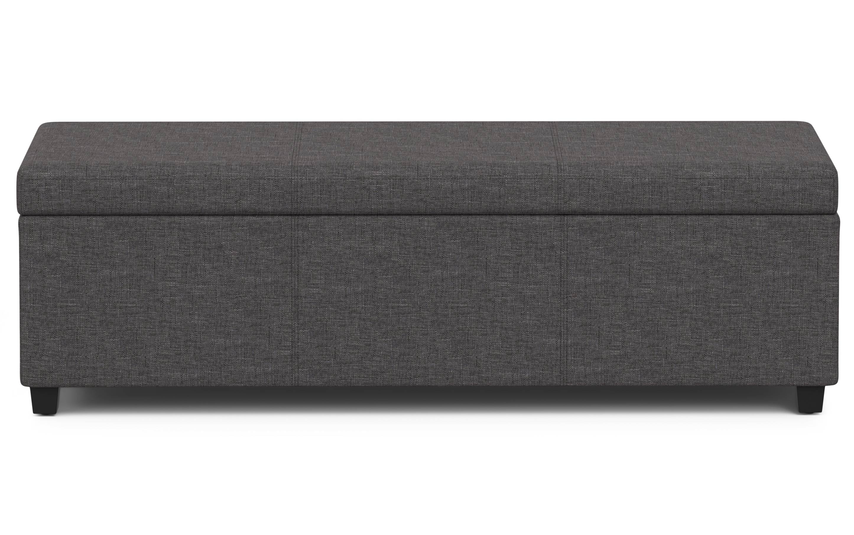 Avalon Extra Large Storage Ottoman in Linen