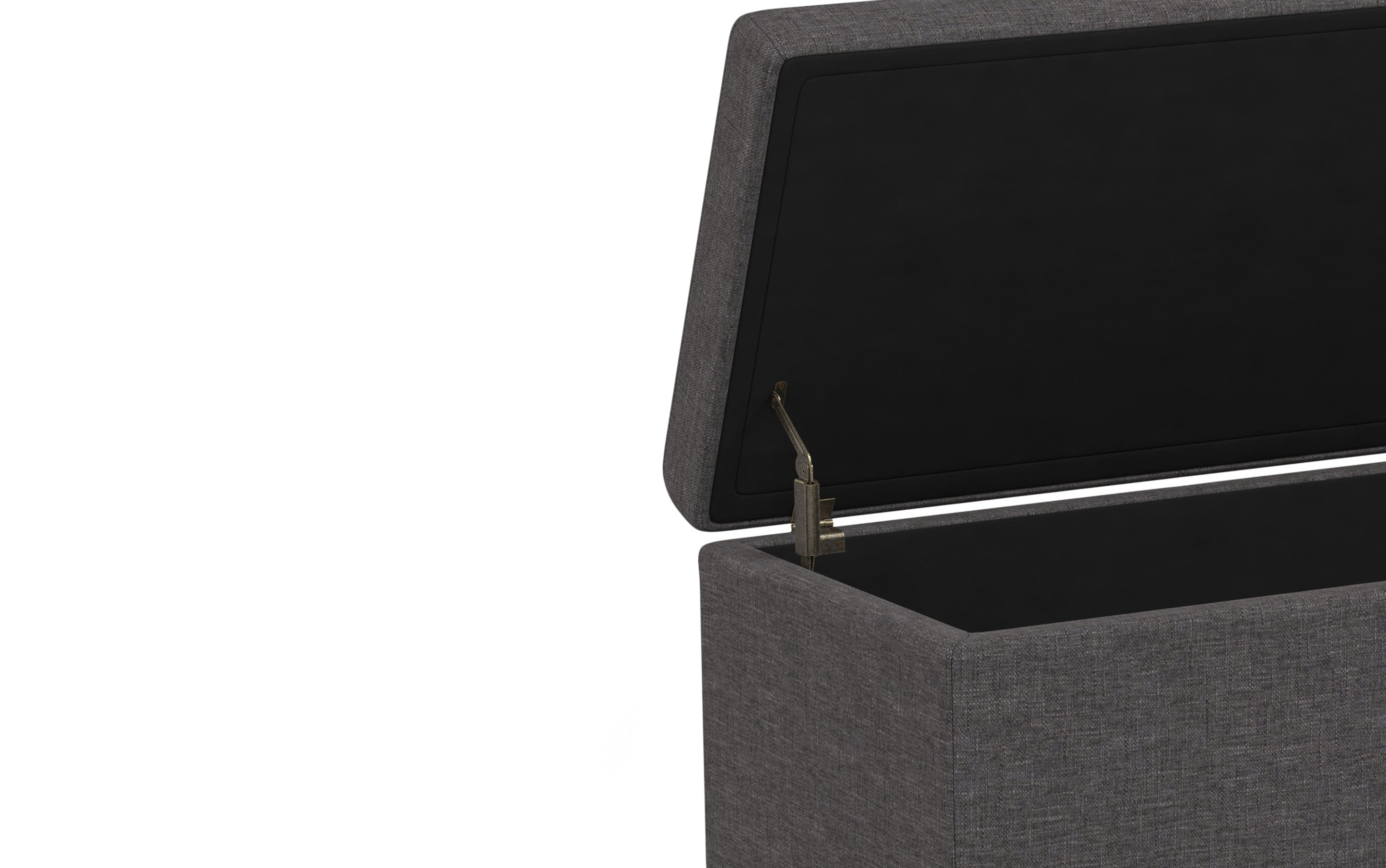 Avalon Extra Large Storage Ottoman in Linen