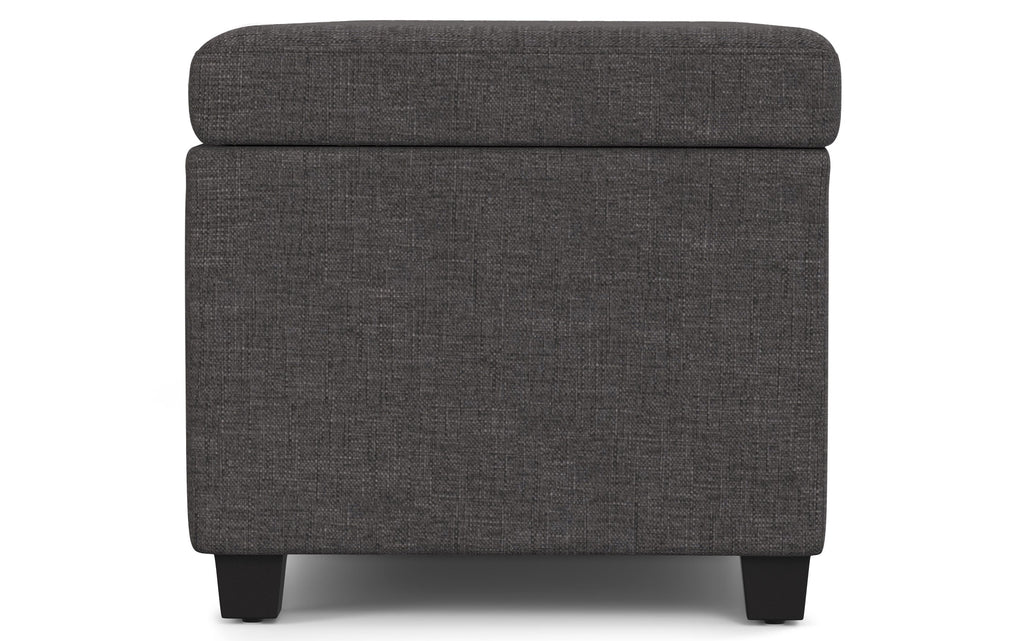 Avalon Extra Large Storage Ottoman in Linen