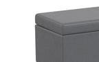 Avalon Extra Large Storage Ottoman in Vegan Leather