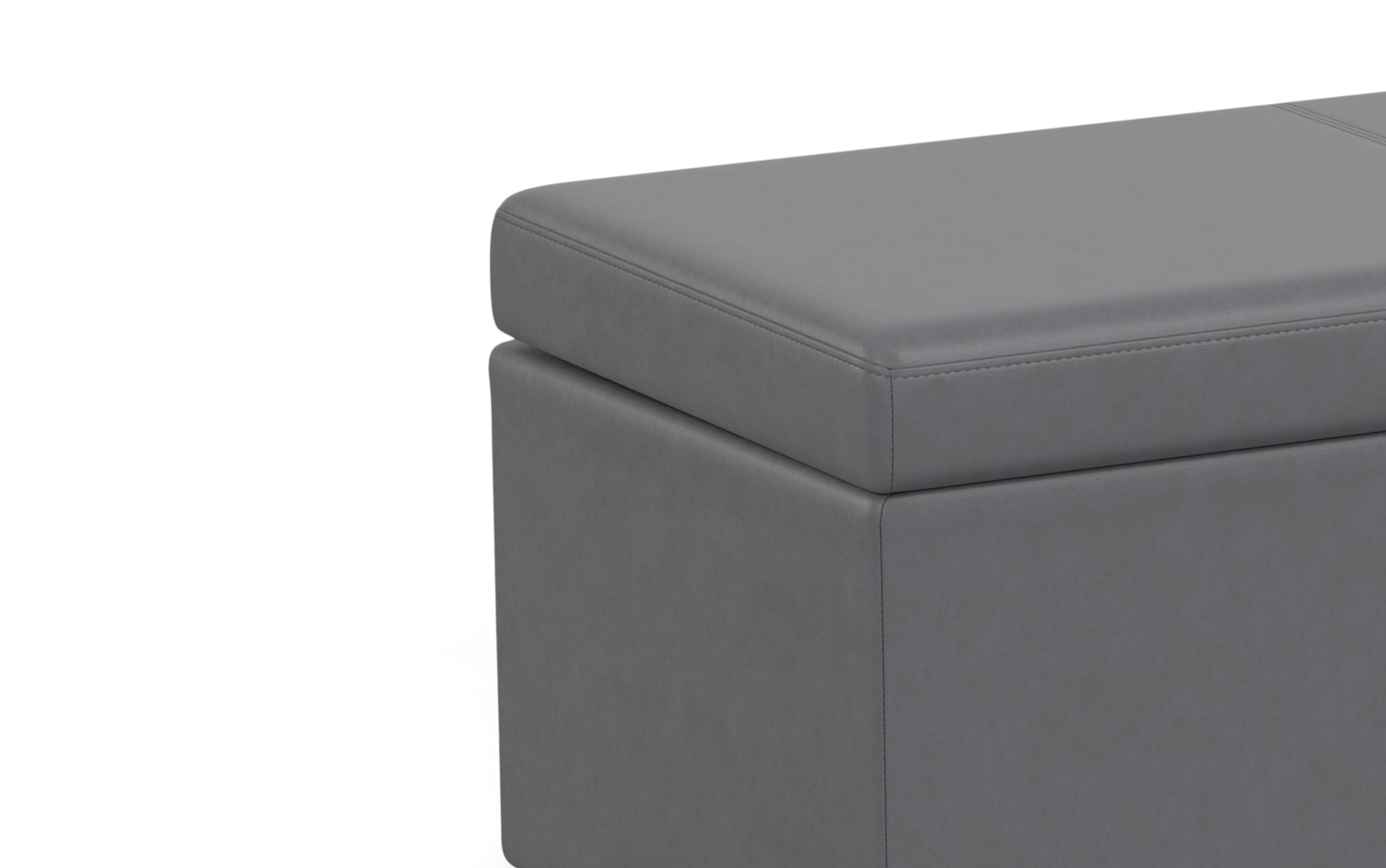 Avalon Extra Large Storage Ottoman in Vegan Leather