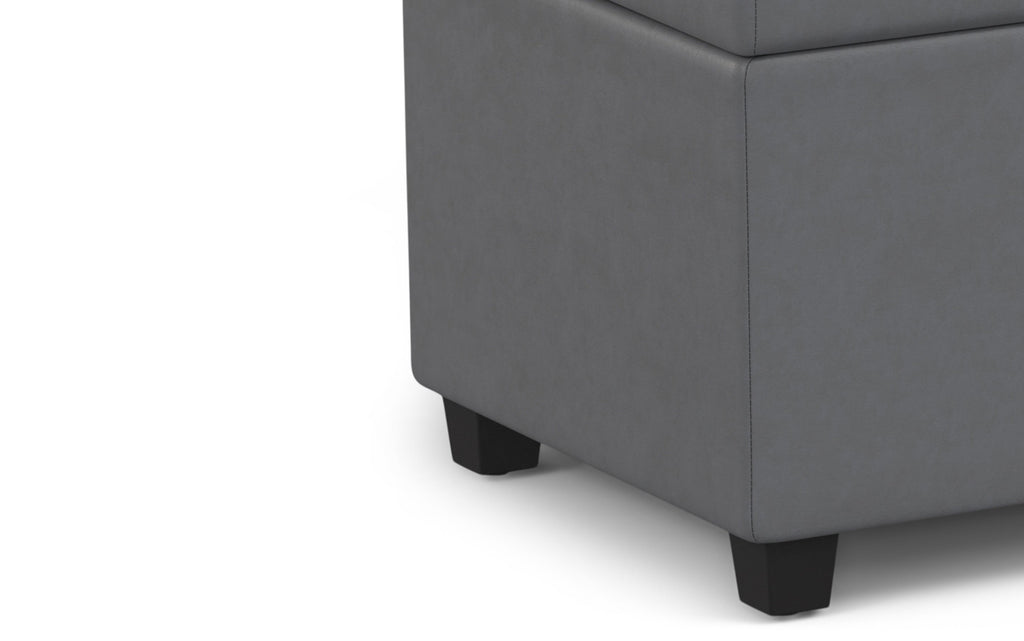 Avalon Extra Large Storage Ottoman in Vegan Leather