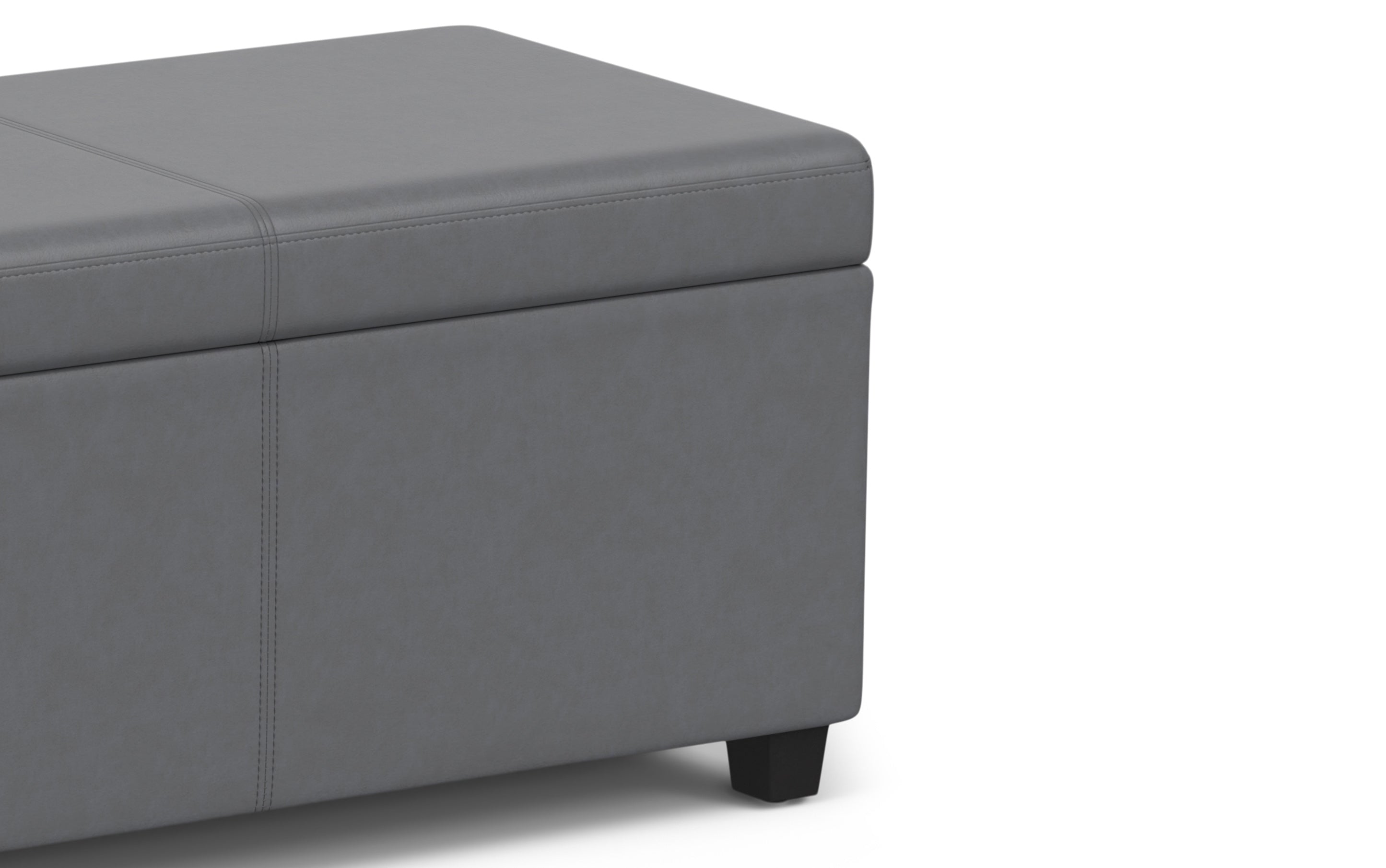 Avalon Extra Large Storage Ottoman in Vegan Leather