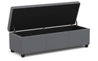 Avalon Extra Large Storage Ottoman in Vegan Leather