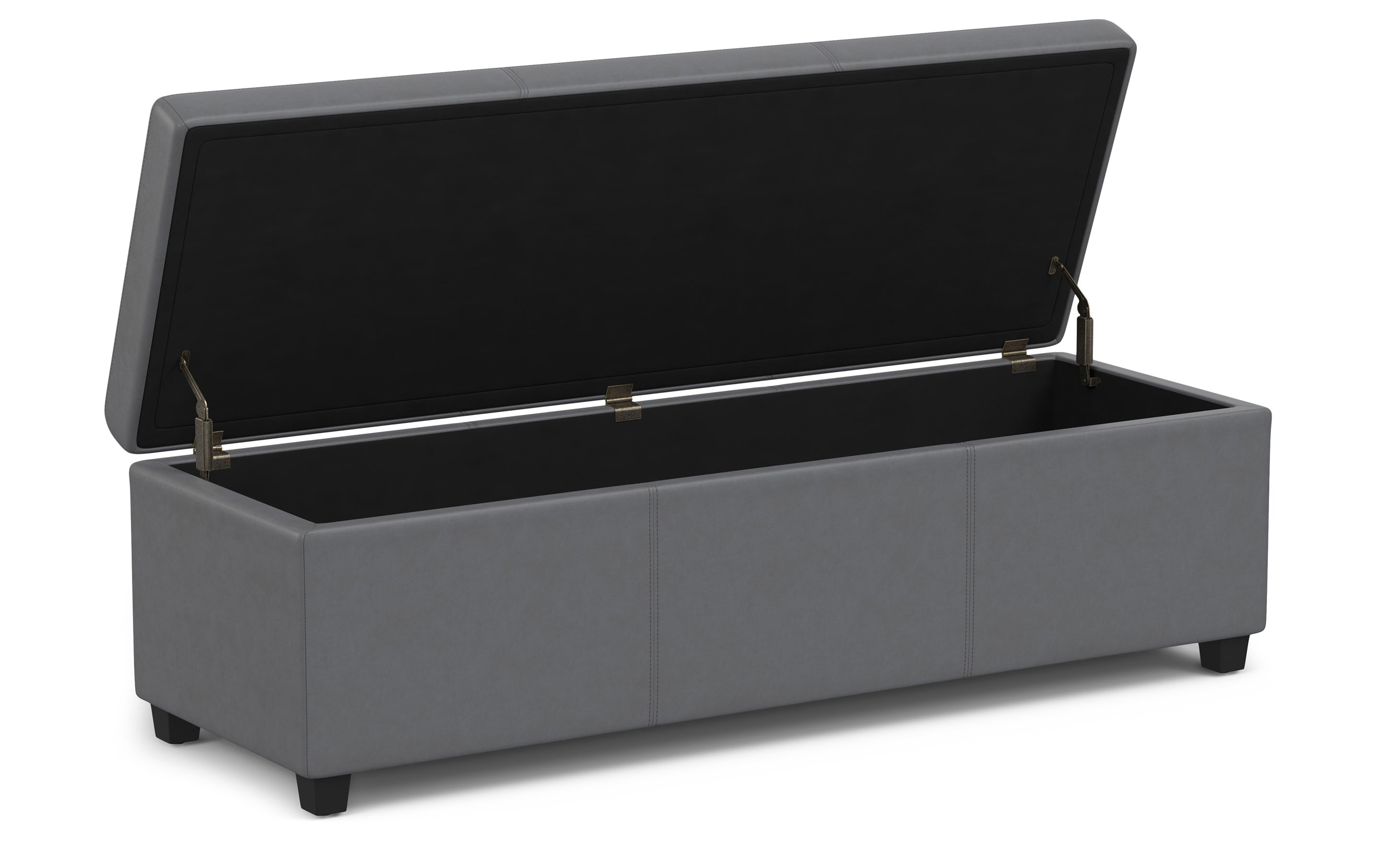 Avalon Extra Large Storage Ottoman in Vegan Leather