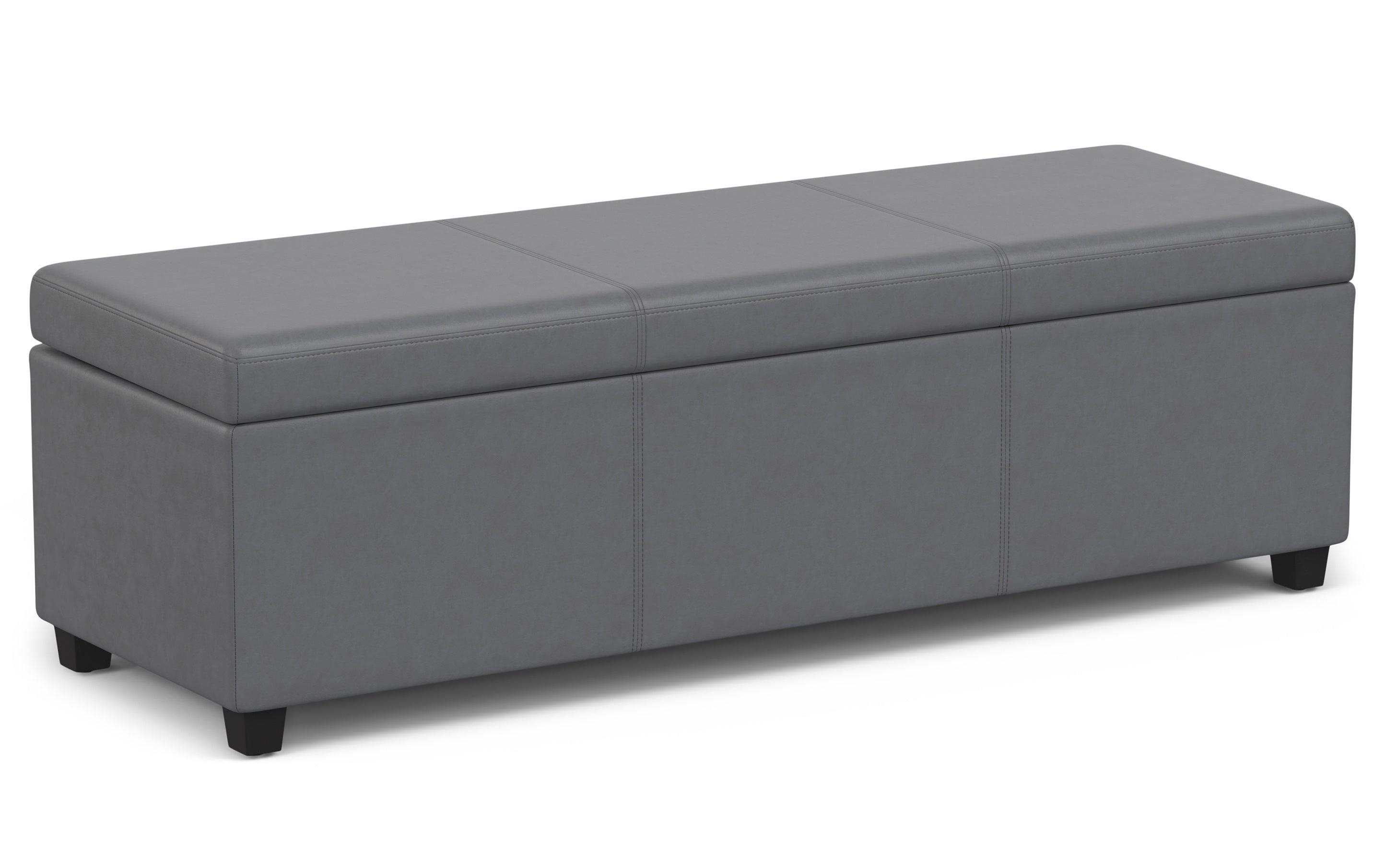 Avalon Extra Large Storage Ottoman in Vegan Leather