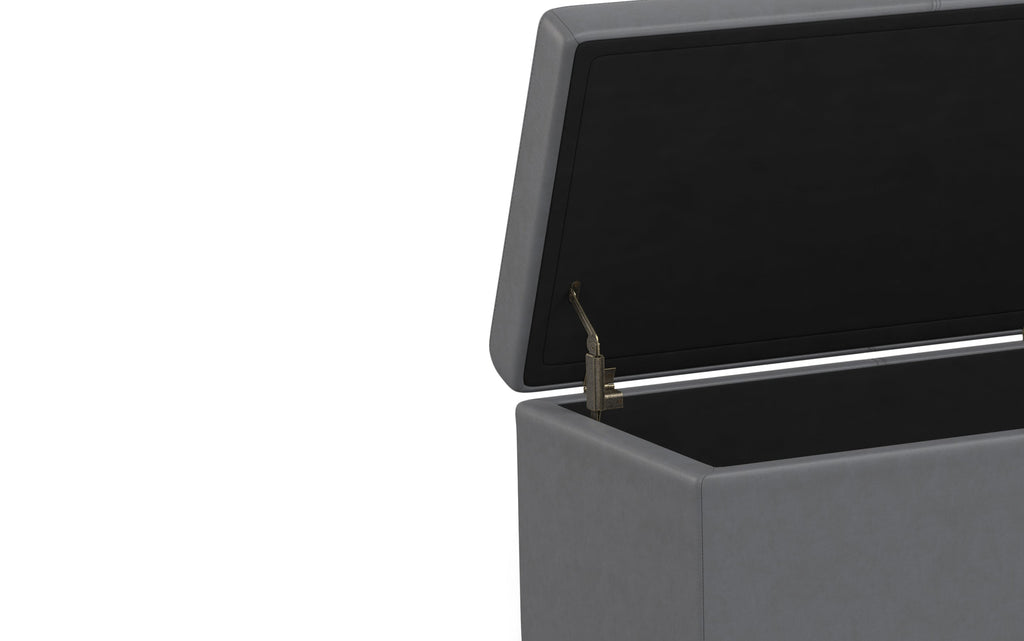 Avalon Extra Large Storage Ottoman in Vegan Leather