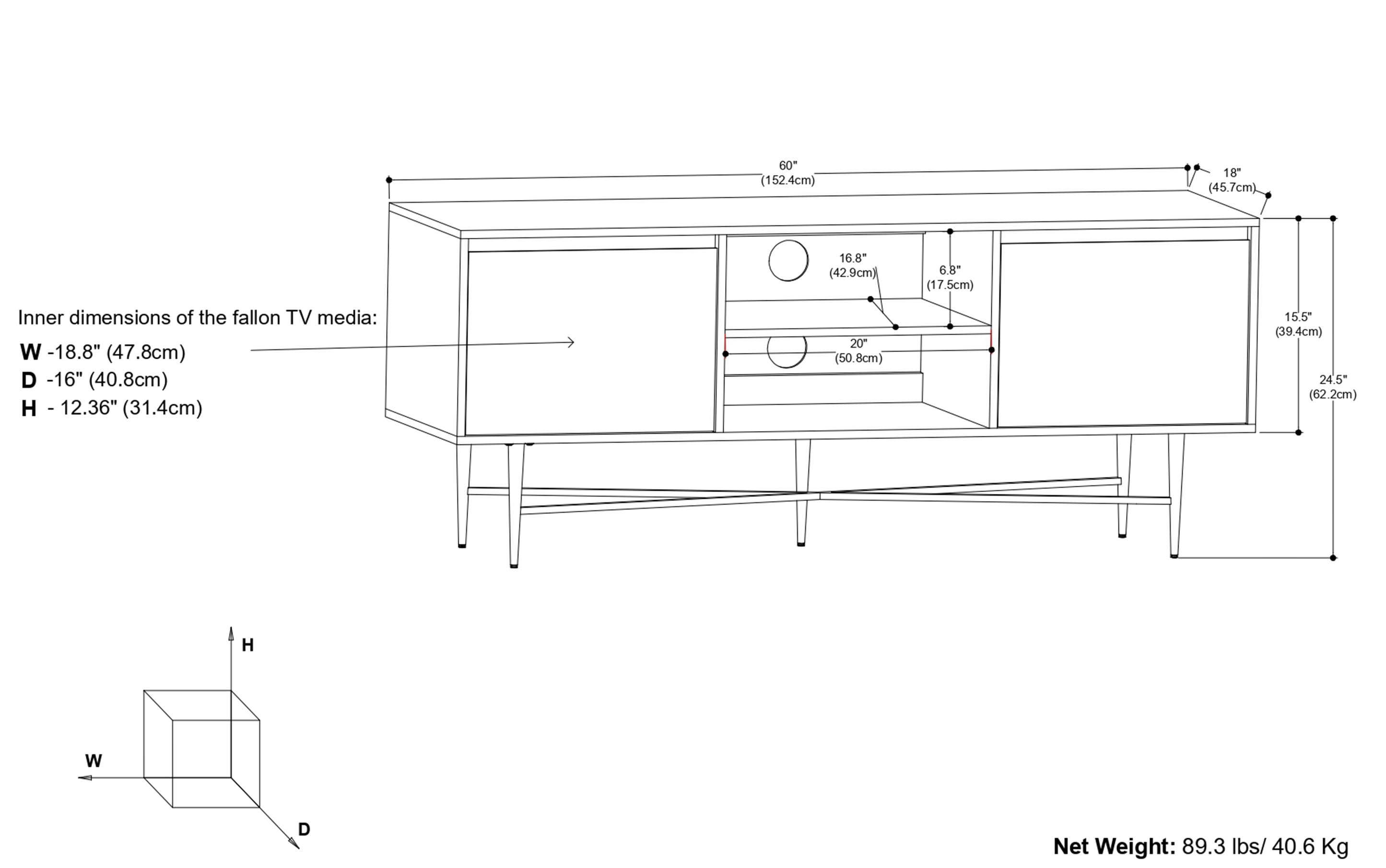 Fallon TV Media Stand