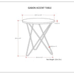 Gabon Metal Table
