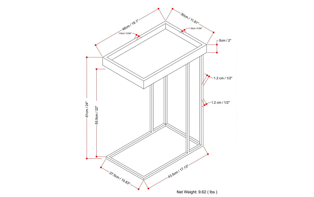 Gallagher C Side Table in Mango