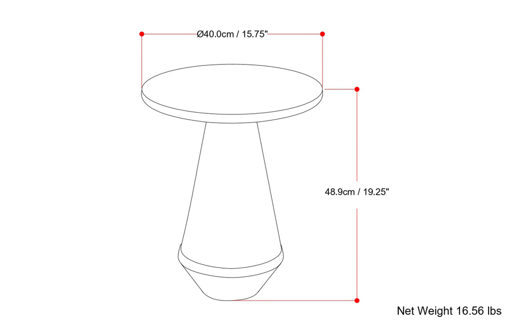 Gloria Cast Aluminum Side Table