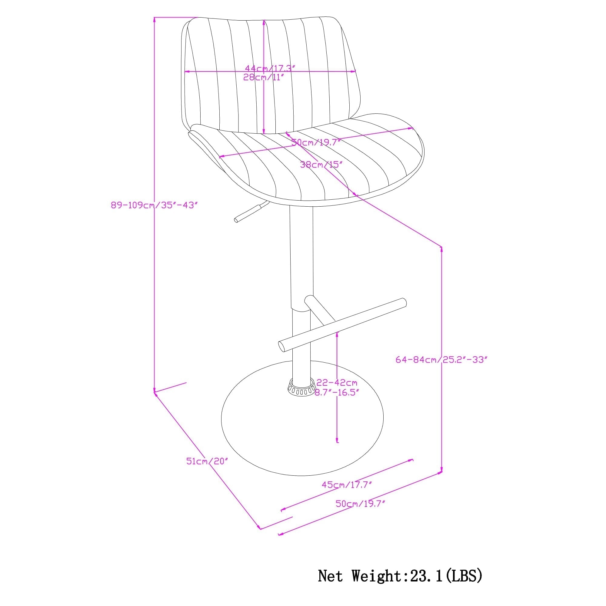 Goulding Adjustable Bar Stool