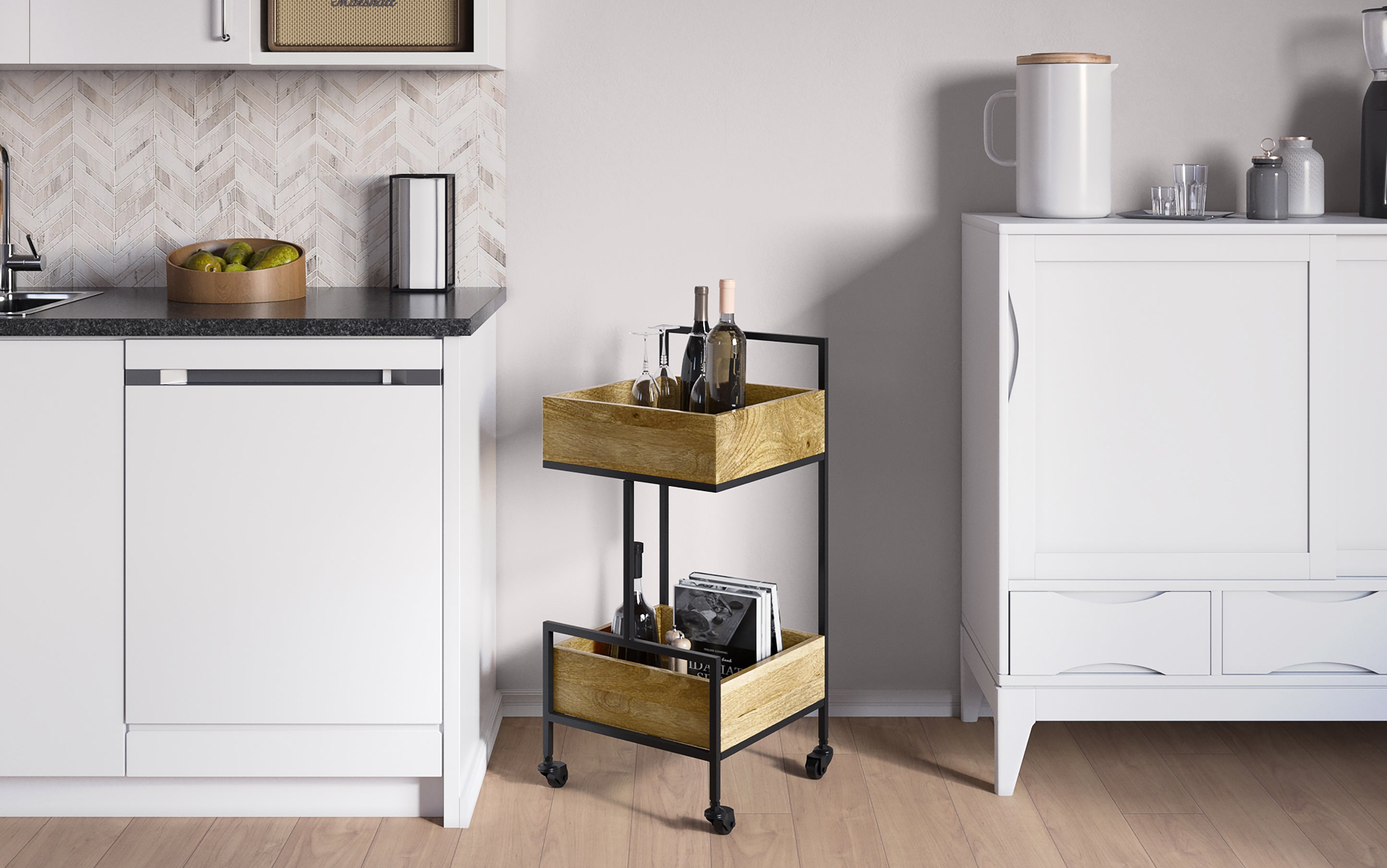 Hobbs 16 inch Bar Cart in Mango