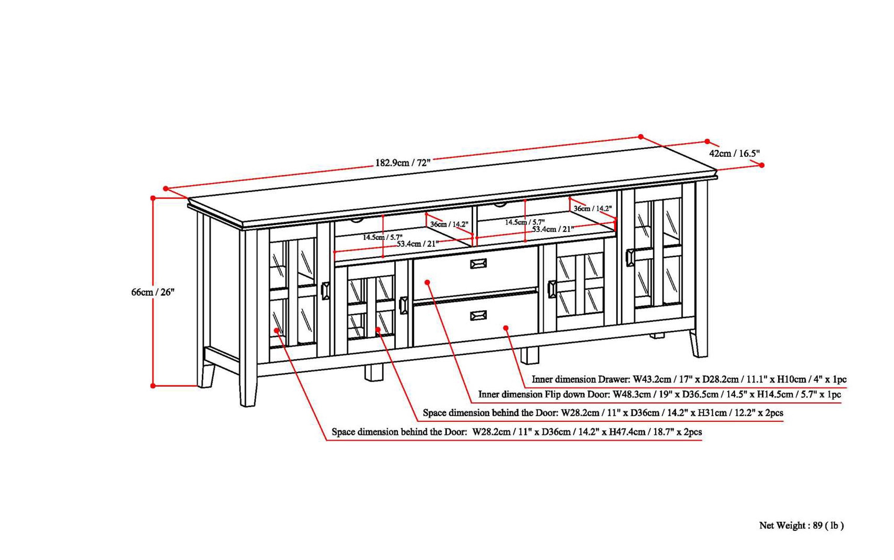 Artisan 72 inch TV Media Stand