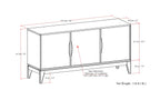 Harper 3 Door Sideboard Buffet / Storage Cabinet