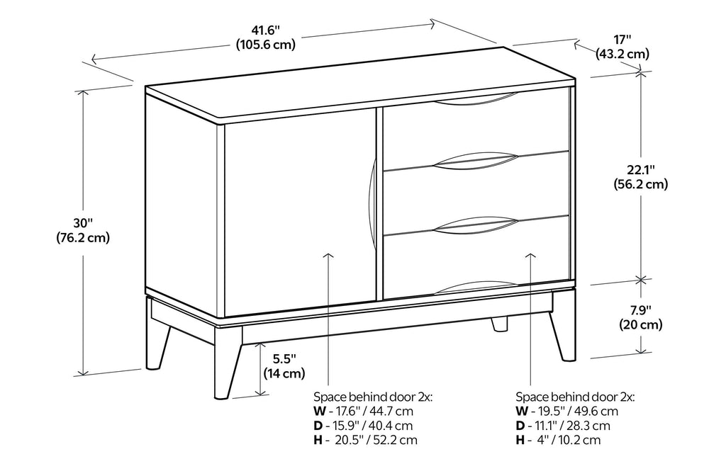 Harper 3 Drawer Sideboard