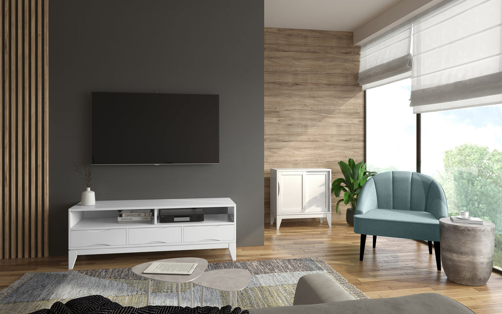 Harper TV Stand in White