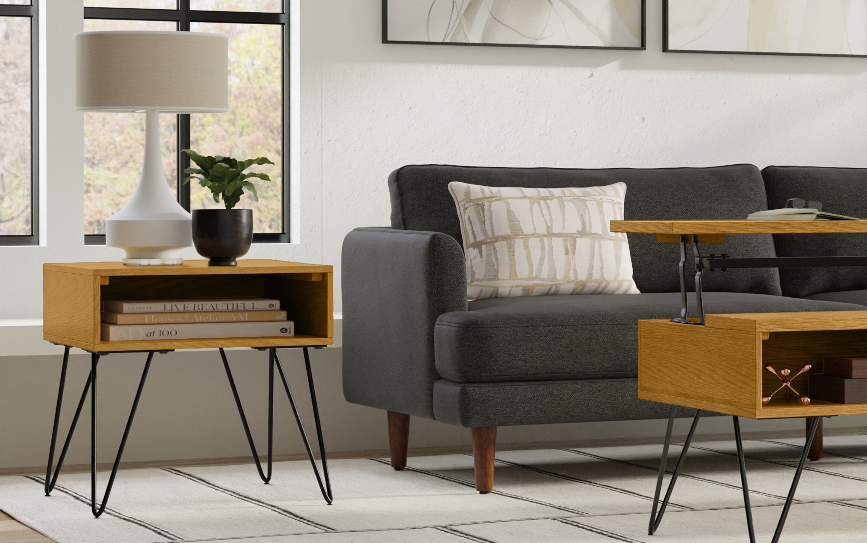 Hunter End Table in Oak