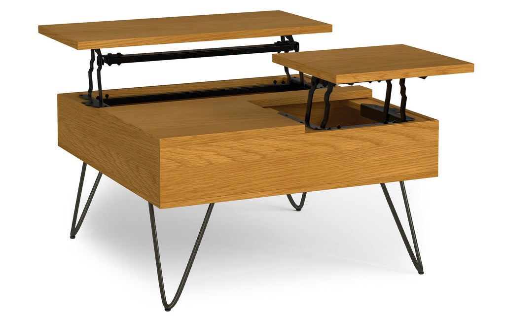Hunter Lift Top Square Coffee Table in Oak