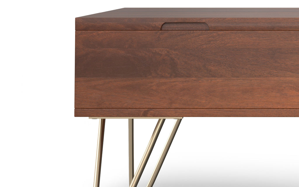 Hunter Lift Top Square Coffee Table in Mango