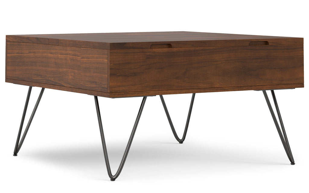 Hunter Lift Top Square Coffee Table in Walnut